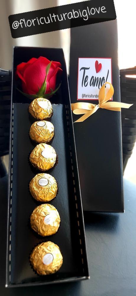 Box de luxo com uma rosa