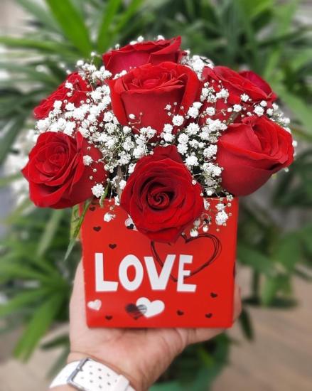 Mini box de rosas love