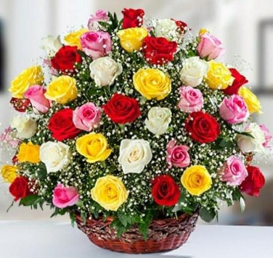 Cesta de rosas grande